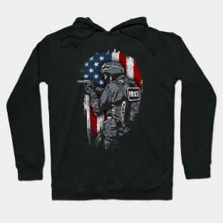 Police American Flag SWAT Cop Law Enforcement Hoodie